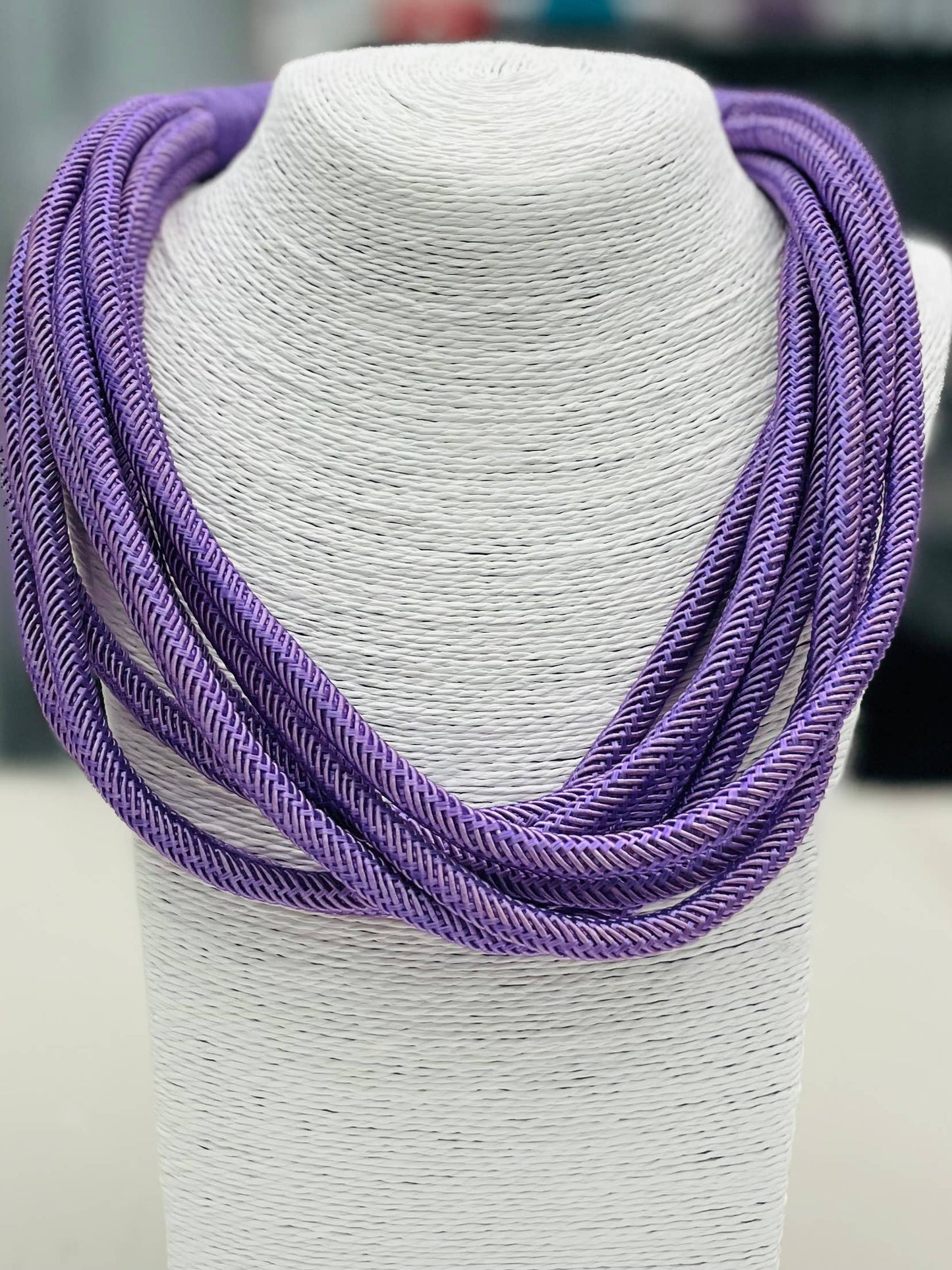 Statement 8-Strand Necklace - Lilac Necklaces TWO FORTY TWO