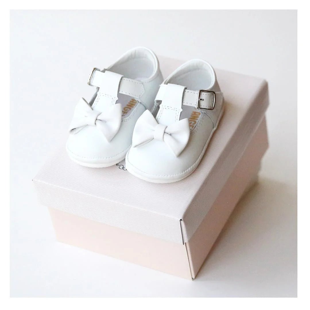 Minnie Bow Mary Jane - White - Sugar Babies Children's Boutique/Meg's Shoppe
