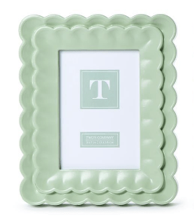 Scalloped Wood Frame - Assorted Home Decor Two's Company Green