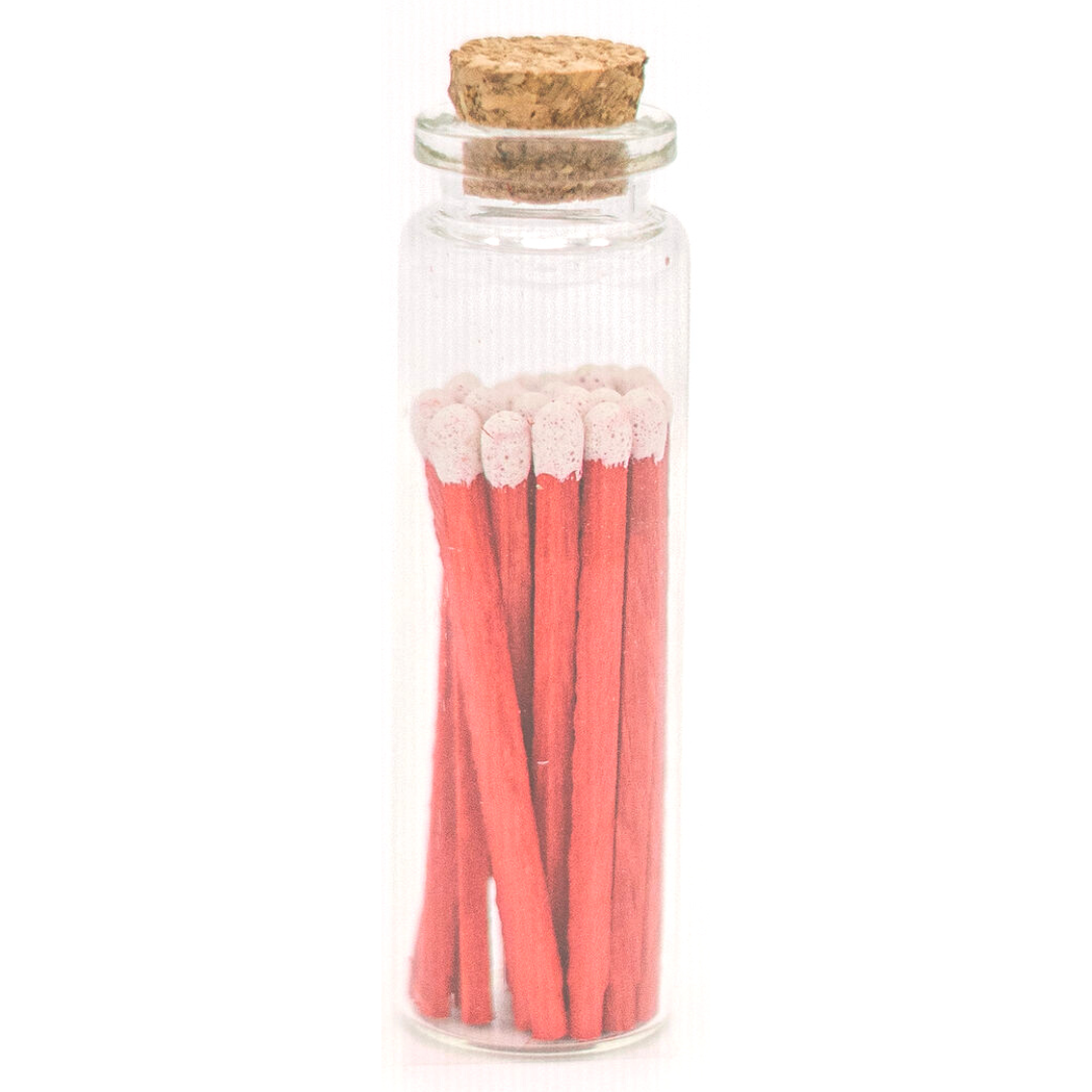 2in Peppermint Colored Decorative Matches In Jar Home Decor River Birch Candles