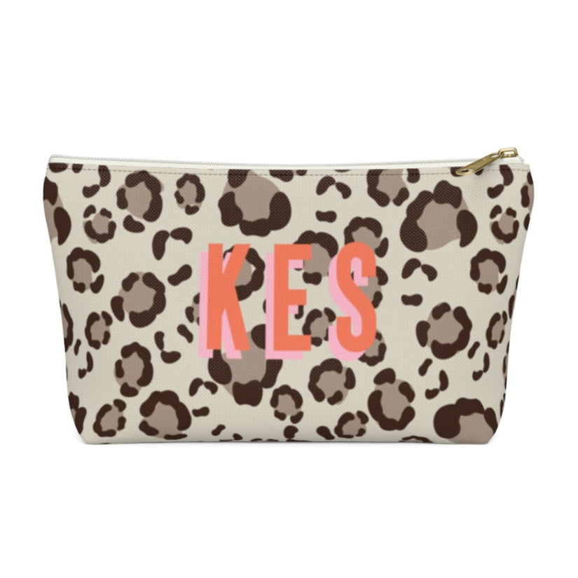 Small Zippered Pouch - Spots Tan Gifts Clairebella