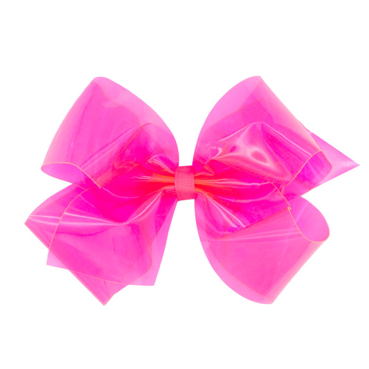 Medium Splish Splash Vinyl Bow - Hot Pink Kids Hair Accessories Wee Ones   