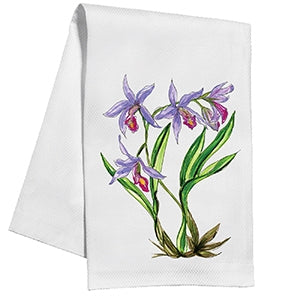 Kitchen Towel - Purple Orchid Botanical Gifts RoseanneBeck