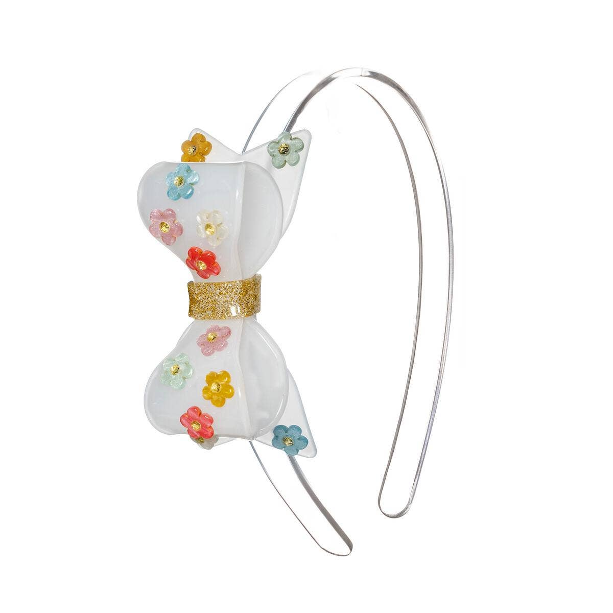 Big Bow Satin Pastel Flowers Headband Gifts Lilies & Roses