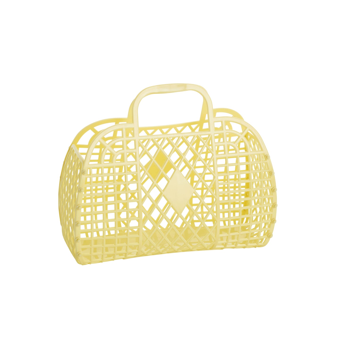 Yellow Retro Basket Jelly Bag - Small Purses + Totes Sun Jellies
