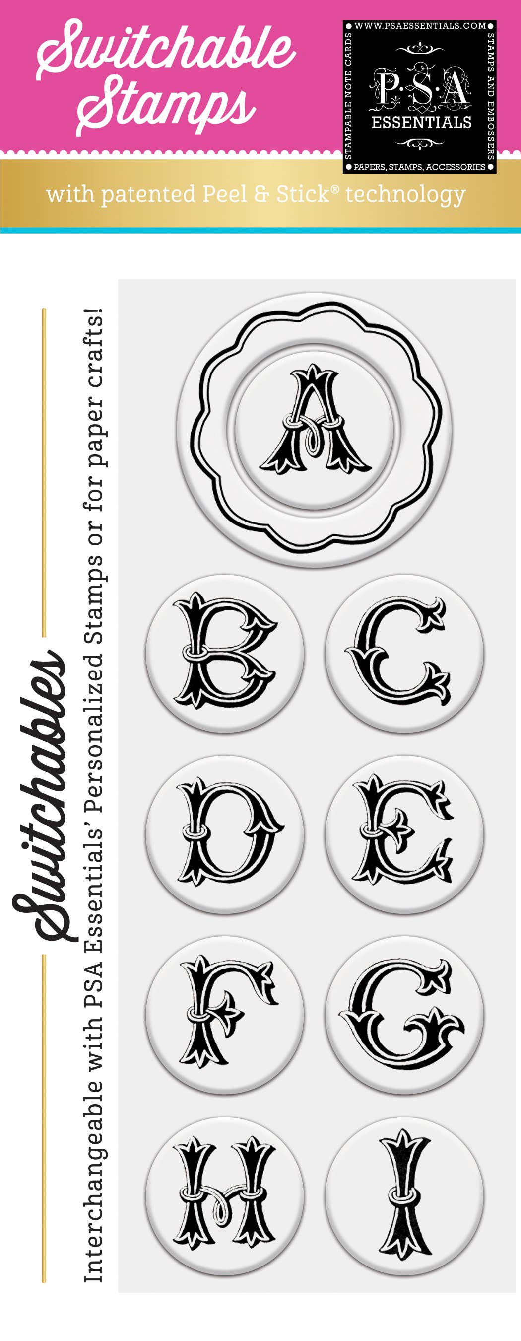 Woodblock Letter Stamp Packs - A-I Paper Goods PSA Essentials