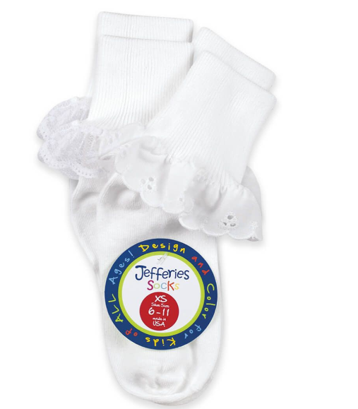 Eyelet and Lace 2 pk Accessories Jefferies Socks