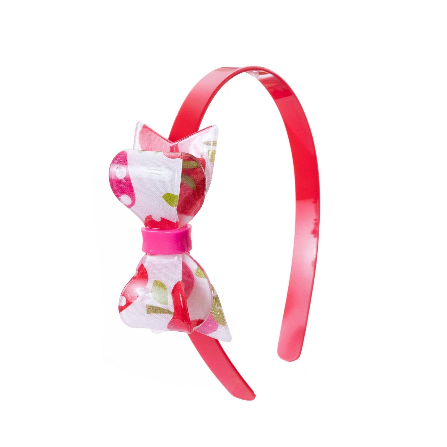 Big Bow Strawberry Print Headband Accessories Lilies & Roses