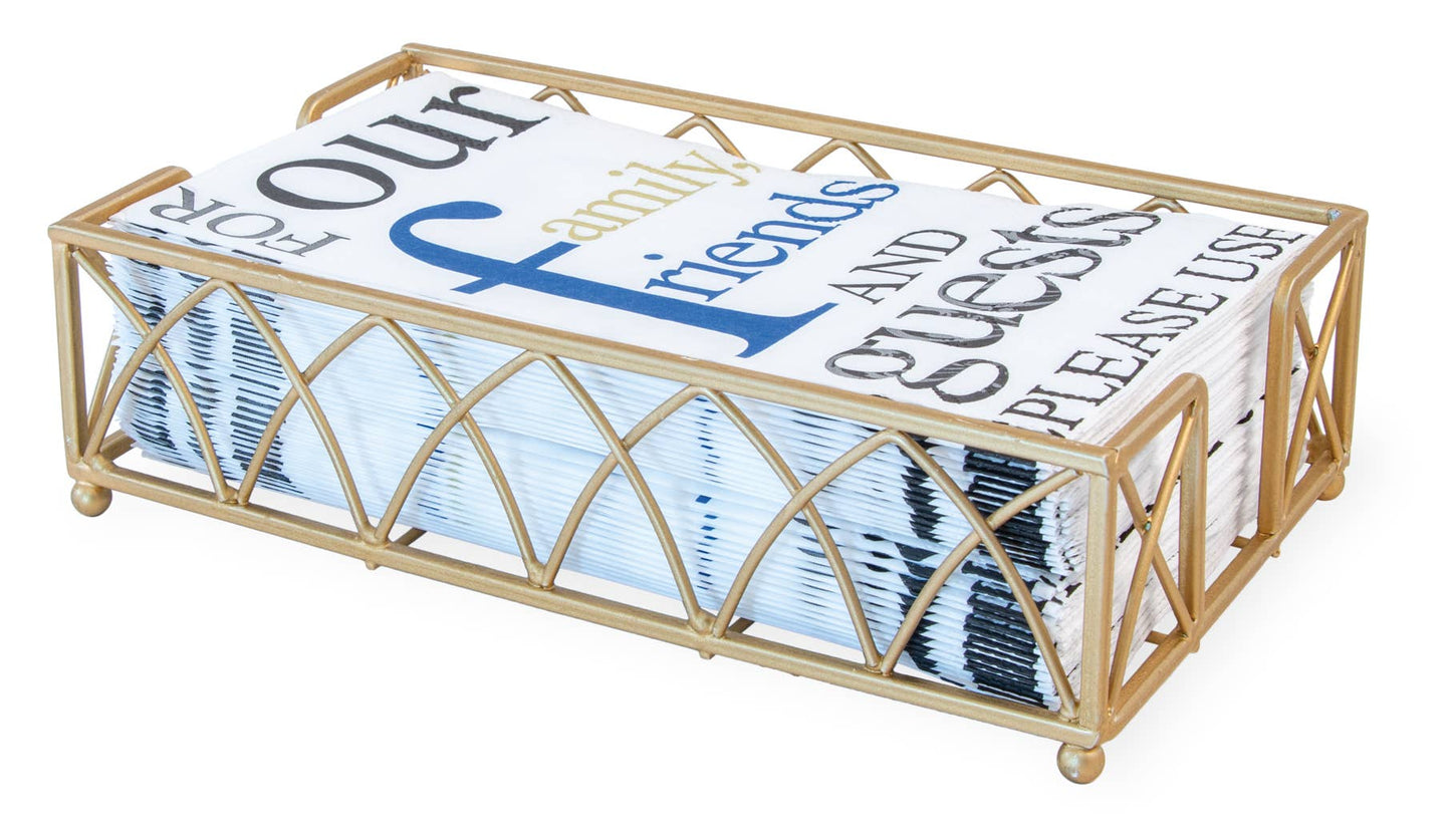 Arch Matte Gold Guest Caddy Home Decor Boston International