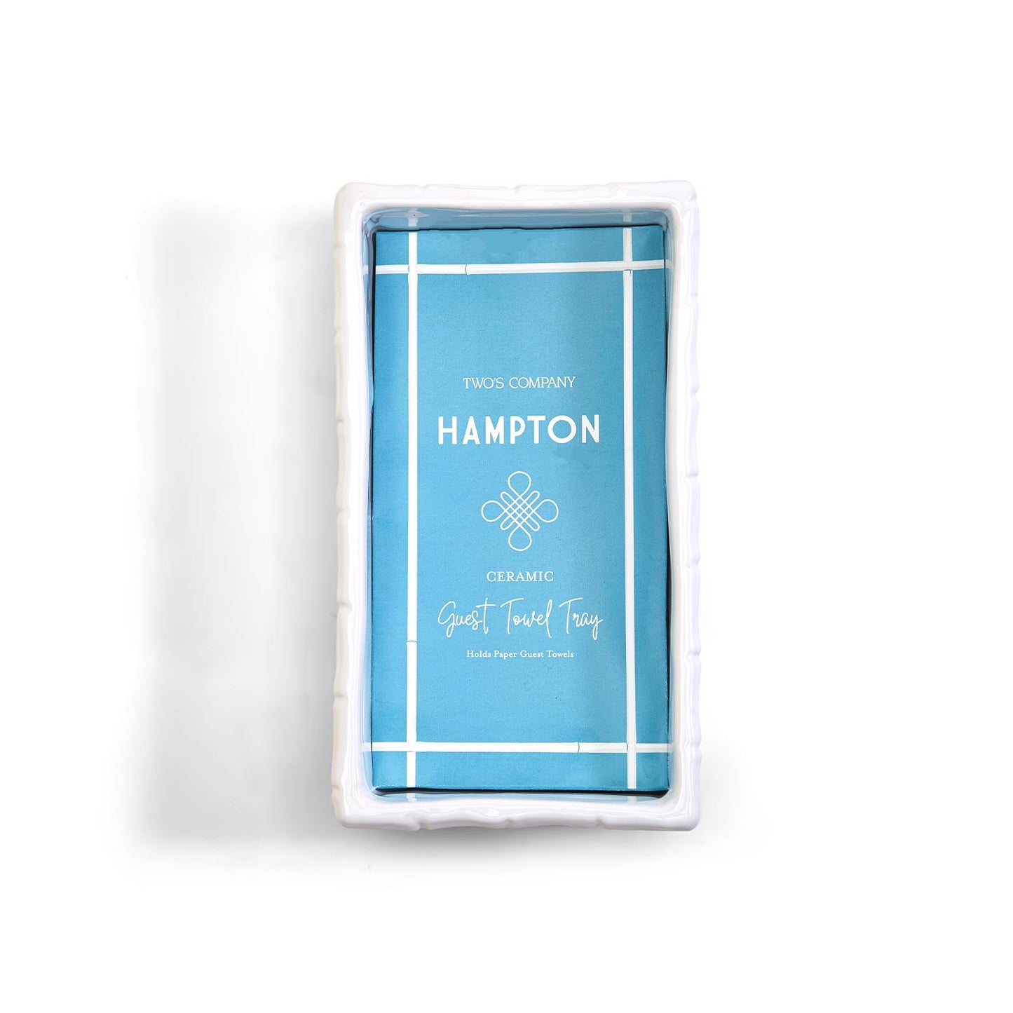 Hampton Faux Bamboo Fretwork Guest Towel Tray Home Decor Two's Company