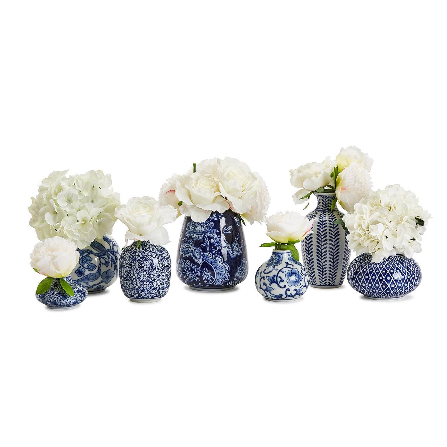 Blue & White Handpainted Stoneware Vase Home Decor Two's Company