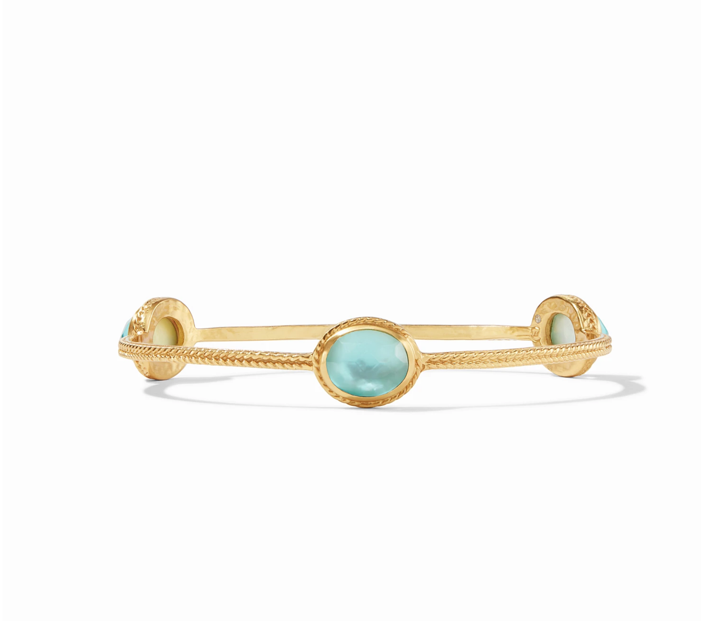 Calypso Bangle Gold Iridescent Bahamian Blue - Medium Women's Jewelry Julie Vos