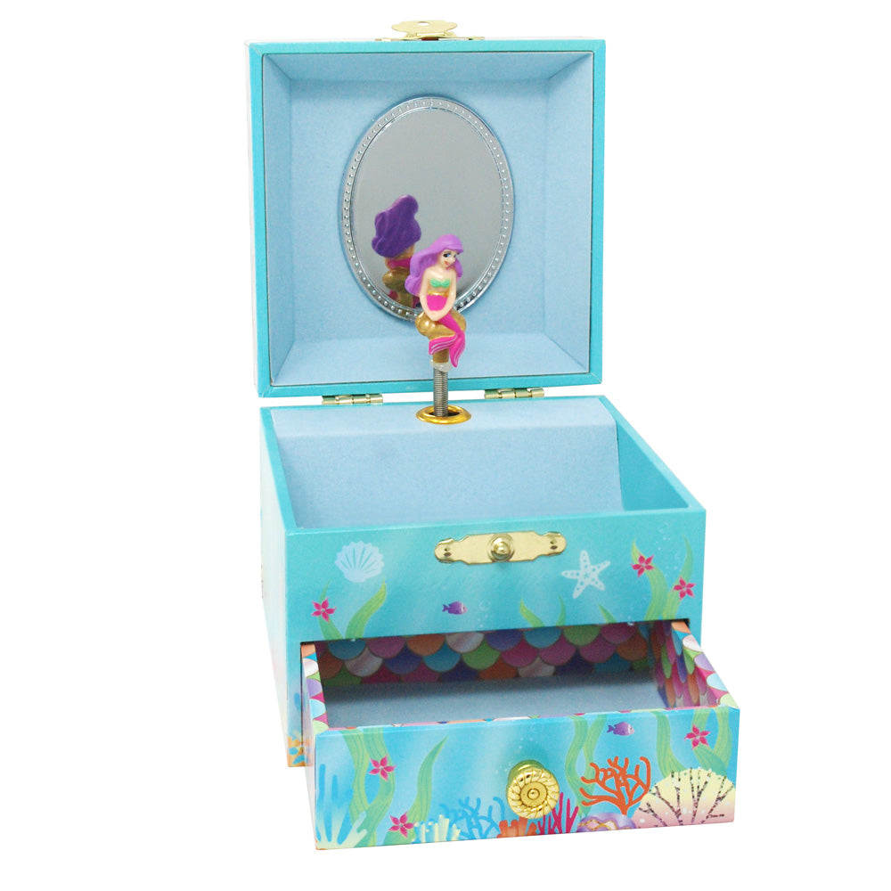 Rainbow Mermaid Small Music Box Gifts Pink Poppy