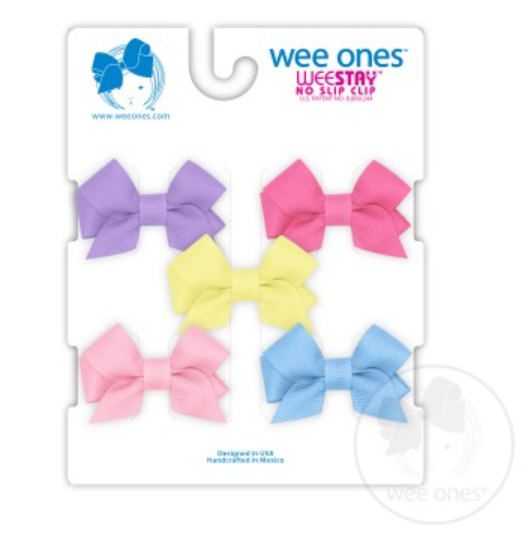 5 Pack Tiny Bow Multi Pack - Pastel Accessories Wee Ones