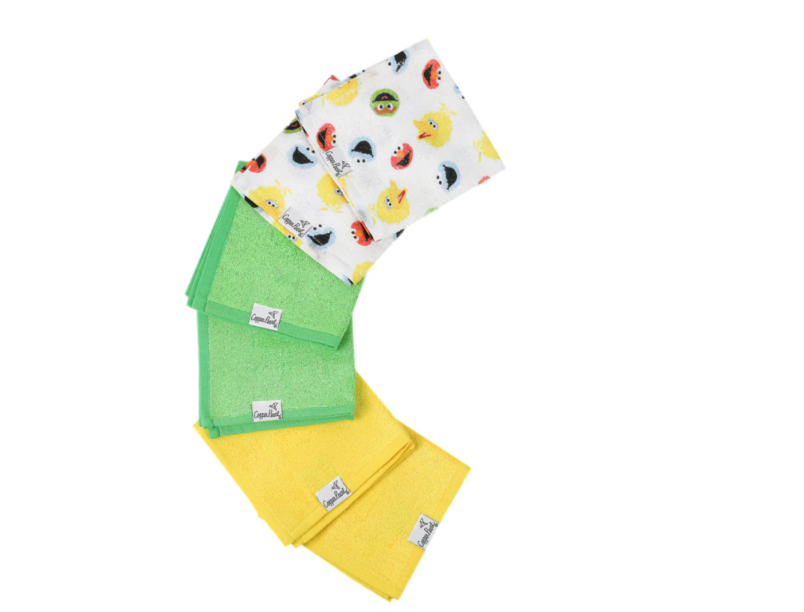 6 Ultra Soft Washcloths - Sesame Scribbles Gifts Copper Pearl