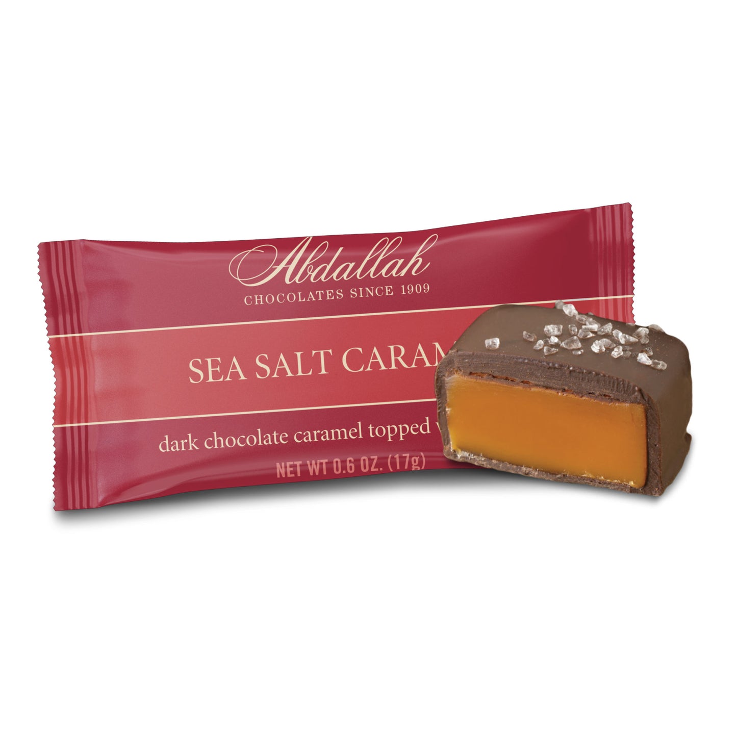 Dark Chocolate Sea Salt Caramels - Singles Gifts Abdallah Candies