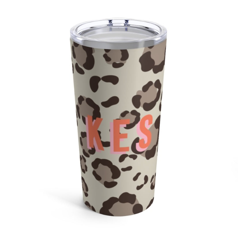Large Tumbler - Spots Tan Gifts Clairebella
