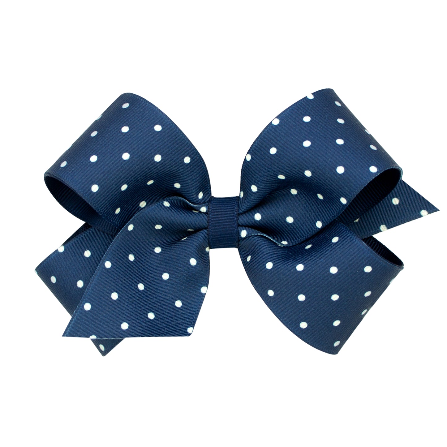 Medium Tiny Dot Overlay Bow - Pea Coat Accessories Wee Ones
