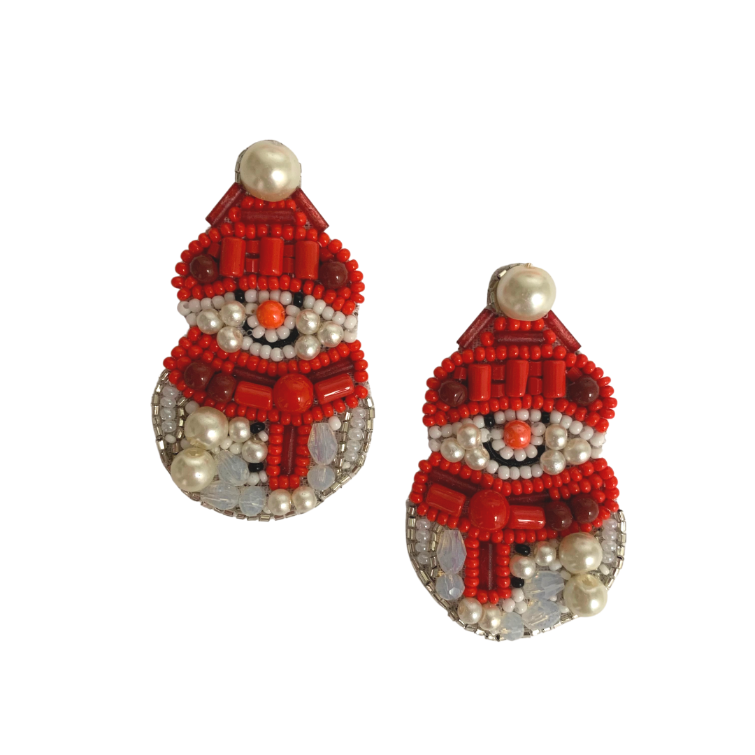 Snowman Earrings Women's Jewelry Allie Beads