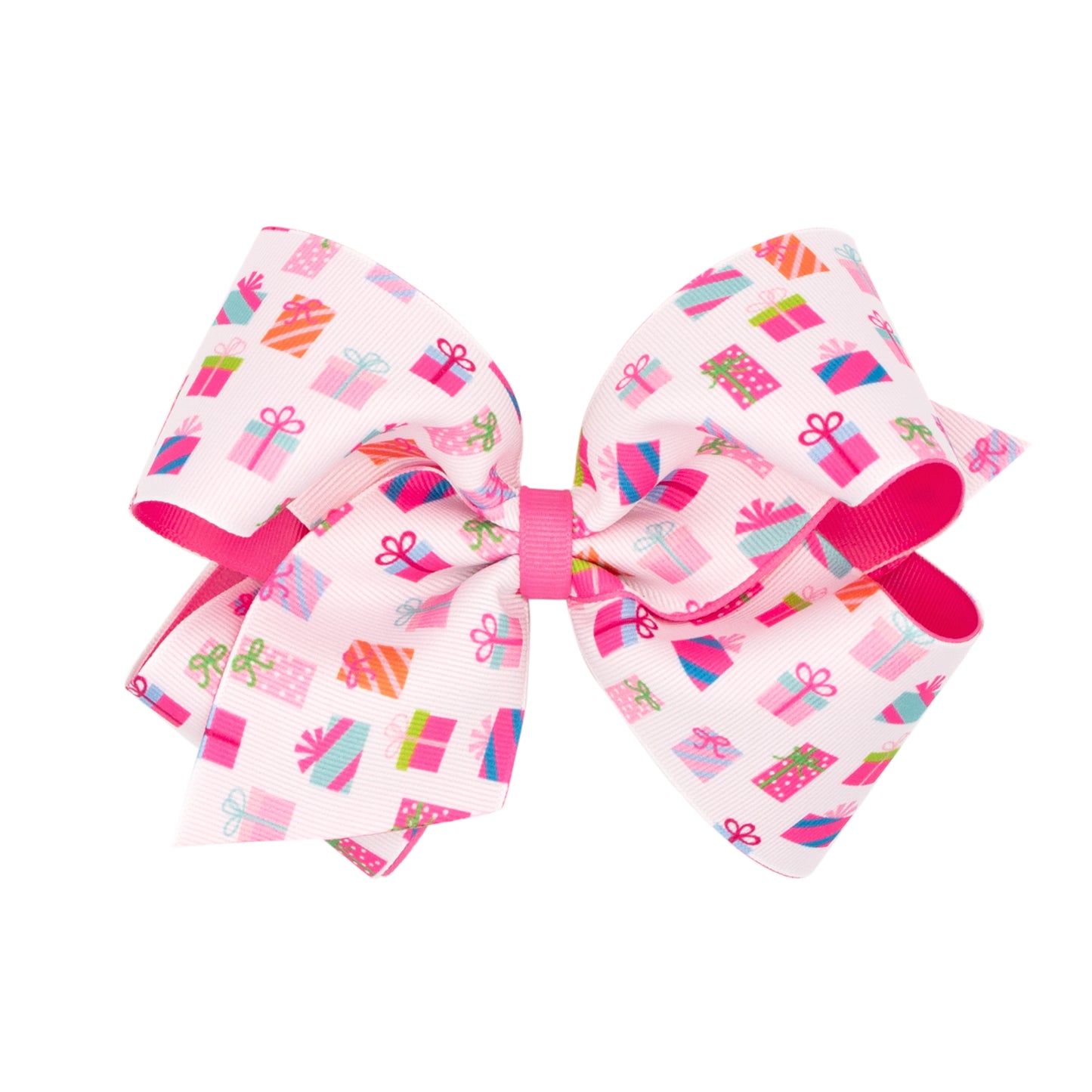 King Pink Christmas Present Grosgrain Bow Accessories Wee Ones