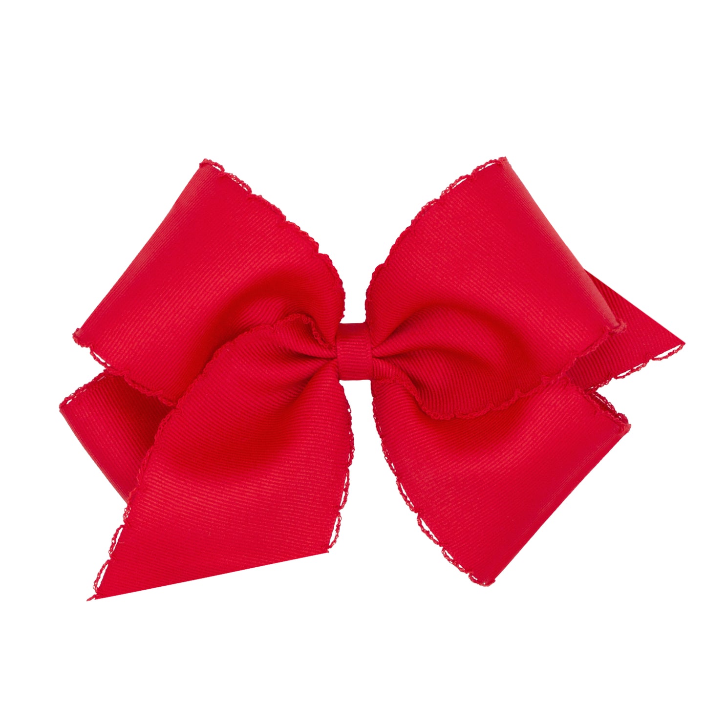King Monotone Moonstitch Grosgrain Bow - Red Accessories Wee Ones