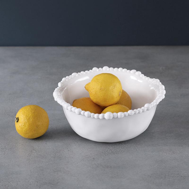 VIDA Alegria White Cereal Bowl Home Decor Beatriz Ball