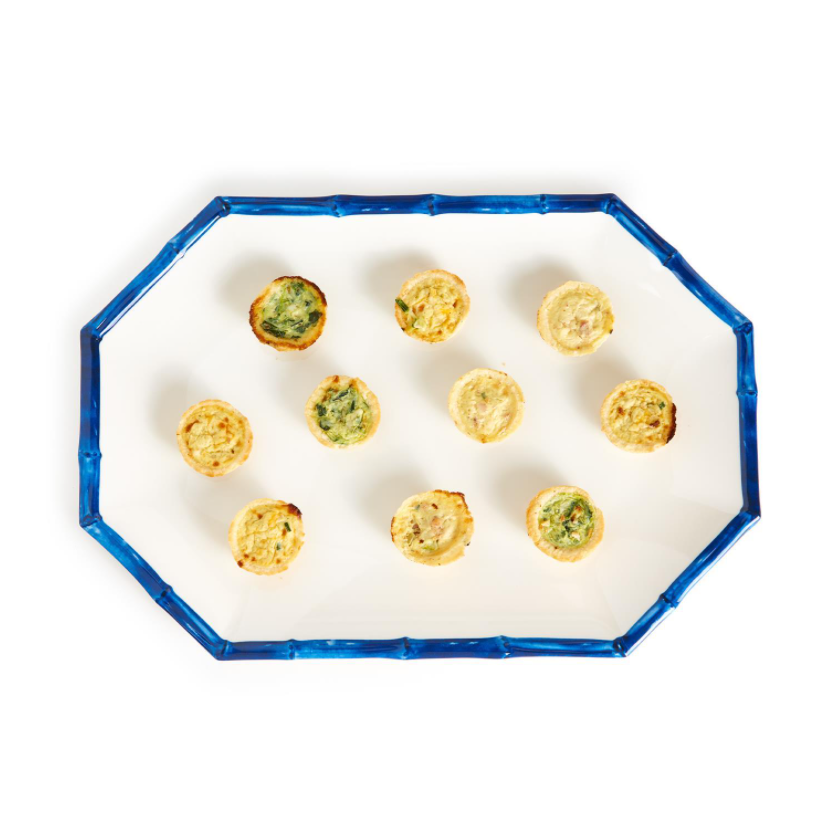 Blue Bamboo Melamine Serving Tray Home Decor Two's Company