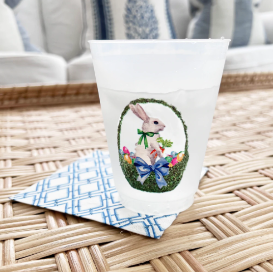 China Blue Bamboo Trellis Cocktail Napkins Gifts WH Hostess