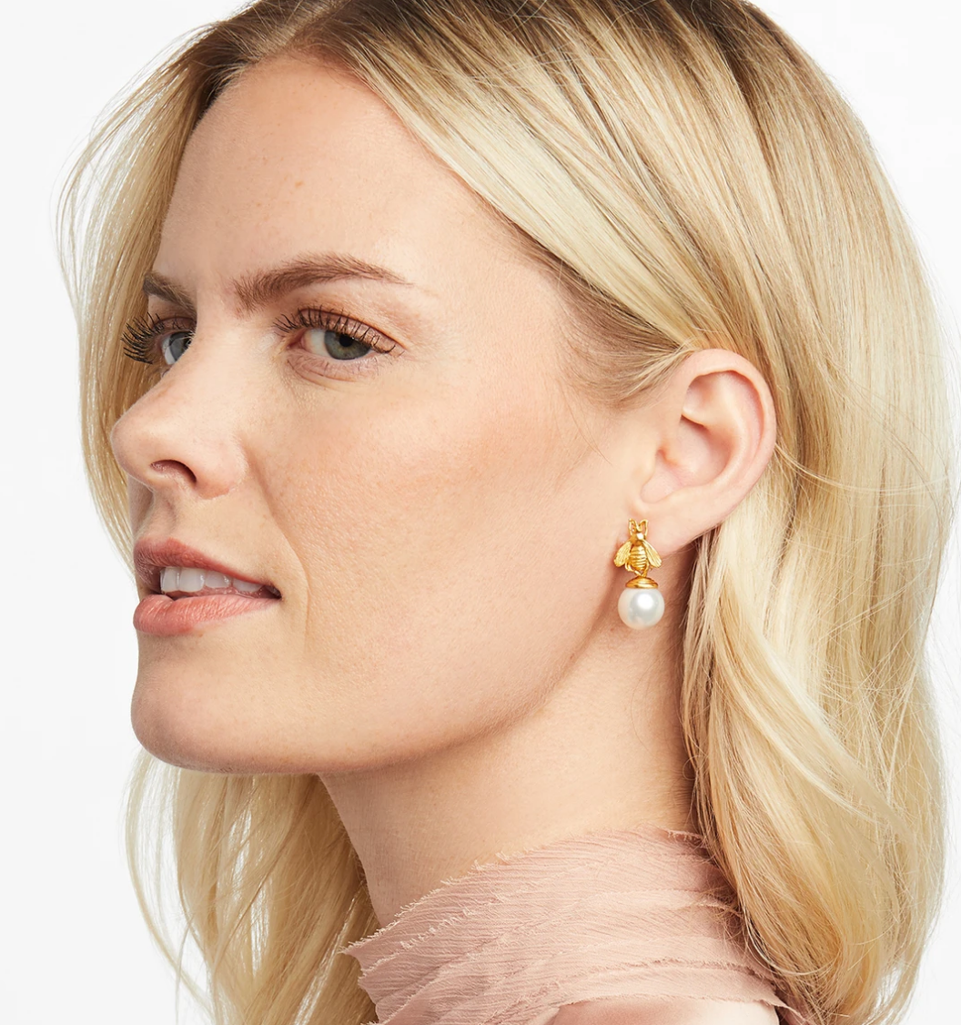Bee Pearl Drop Earring Women's Jewelry Julie Vos