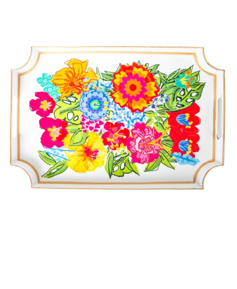 Blooming Garden Enameled Jaye Tray Home Decor Jayes Studio