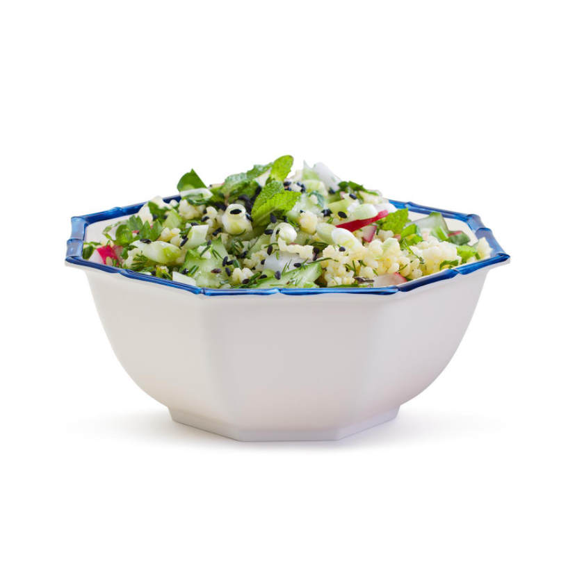 Blue Bamboo Melamine Serving Bowl Home Decor Two's Company