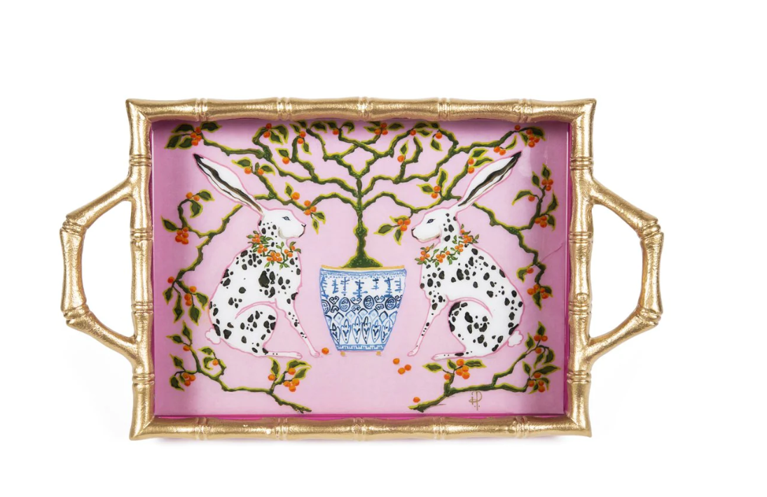 Bunnies Chang Mai Tray 10x14 Home Decor Jayes Studio