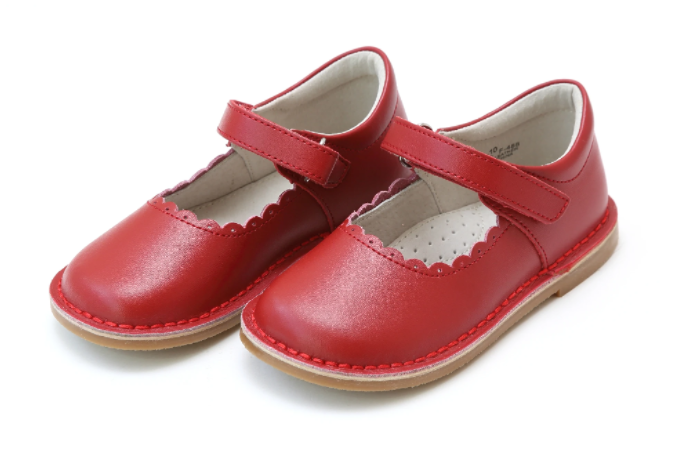 Caitlin Scallop Mary Jane - Red Shoes L'Amour