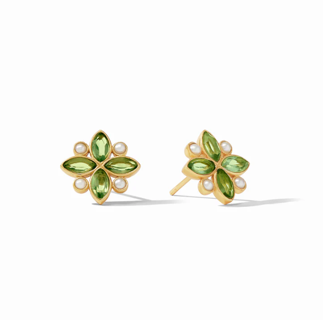 Charlotte Stud Gold - Jade Green Women's Jewelry Julie Vos