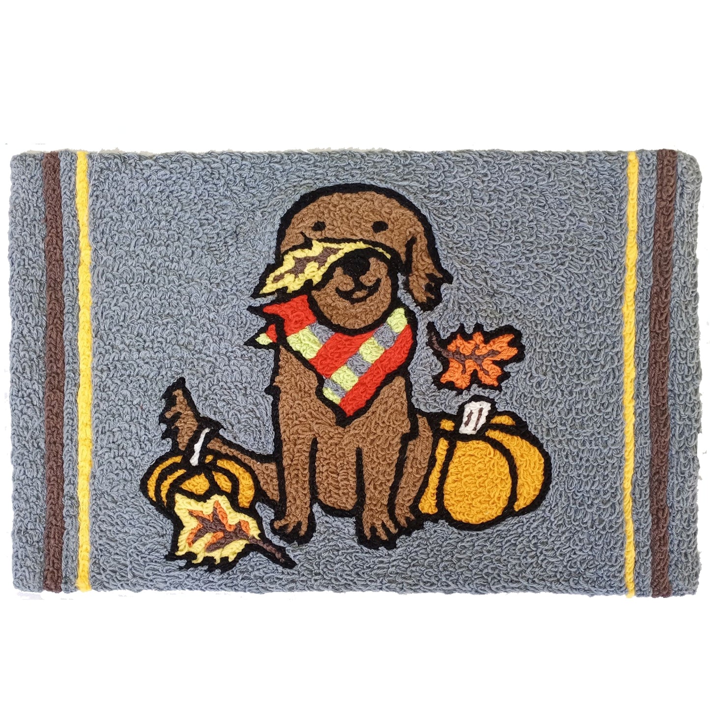 Jellybean Accent Rug - Chocolate Lab with Bandana Home Decor Jellybean