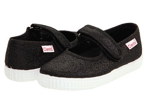 Girl Mary Jane - Black Metallic Shoes Cienta