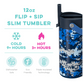 Cool Camo Flip + Sip Slim Tumbler (12oz) Insulated Drinkware Swig   