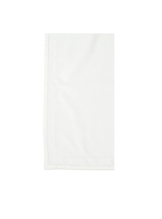 Cotone Linens Ivory Napkins with Double Stitching 4pk Textiles Vietri   