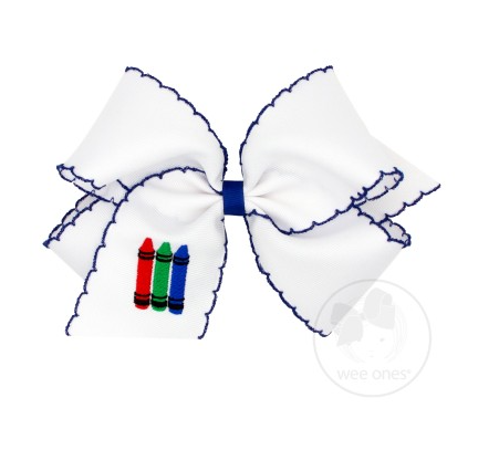 Medium Moonstitch Crayon Bow Accessories Wee Ones