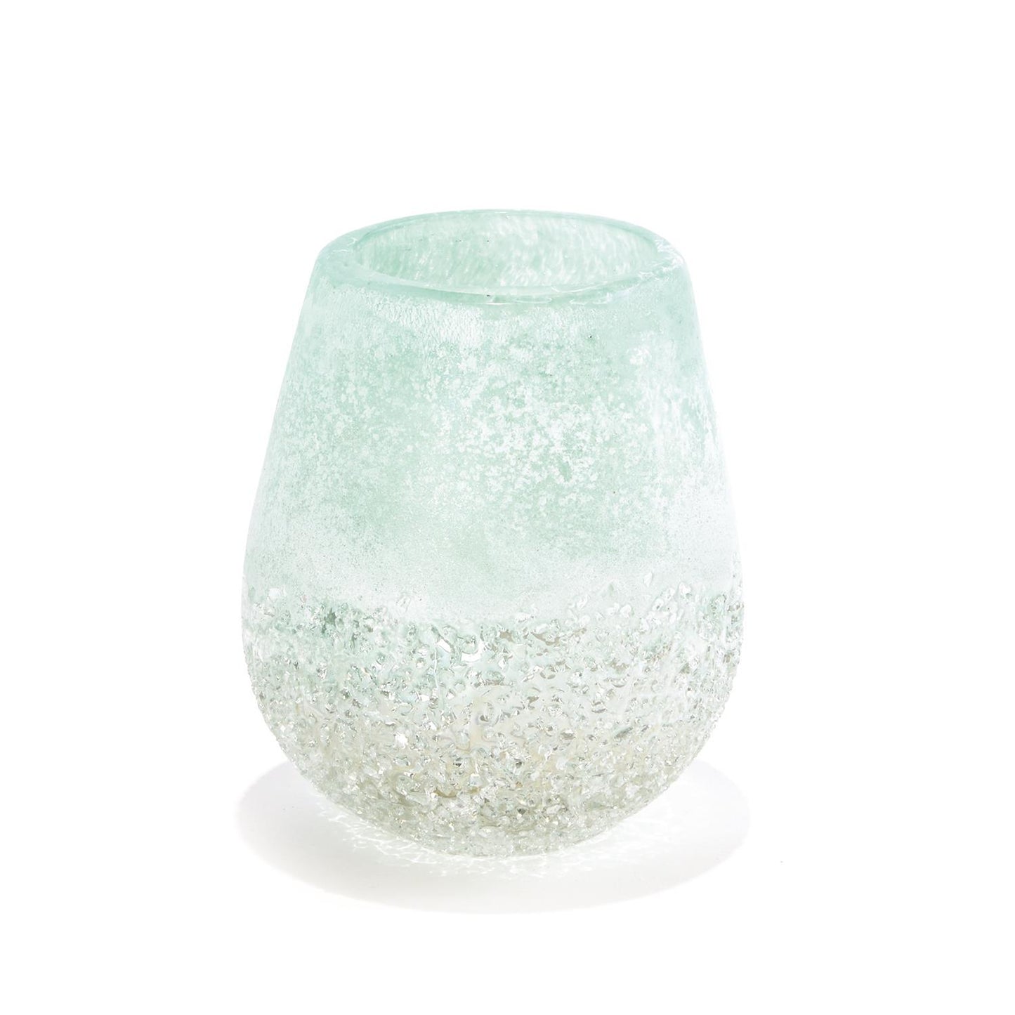 Waterscape Clear/Frosted Seafoam Votive Candleholder Home Decor Two's Company