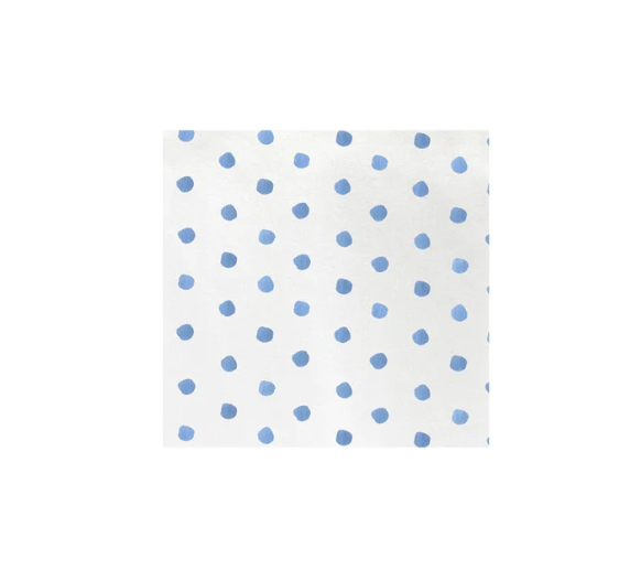Papersoft Napkins Dot Light Blue Cocktail Napkins (Pack of 20) Home Decor Vietri