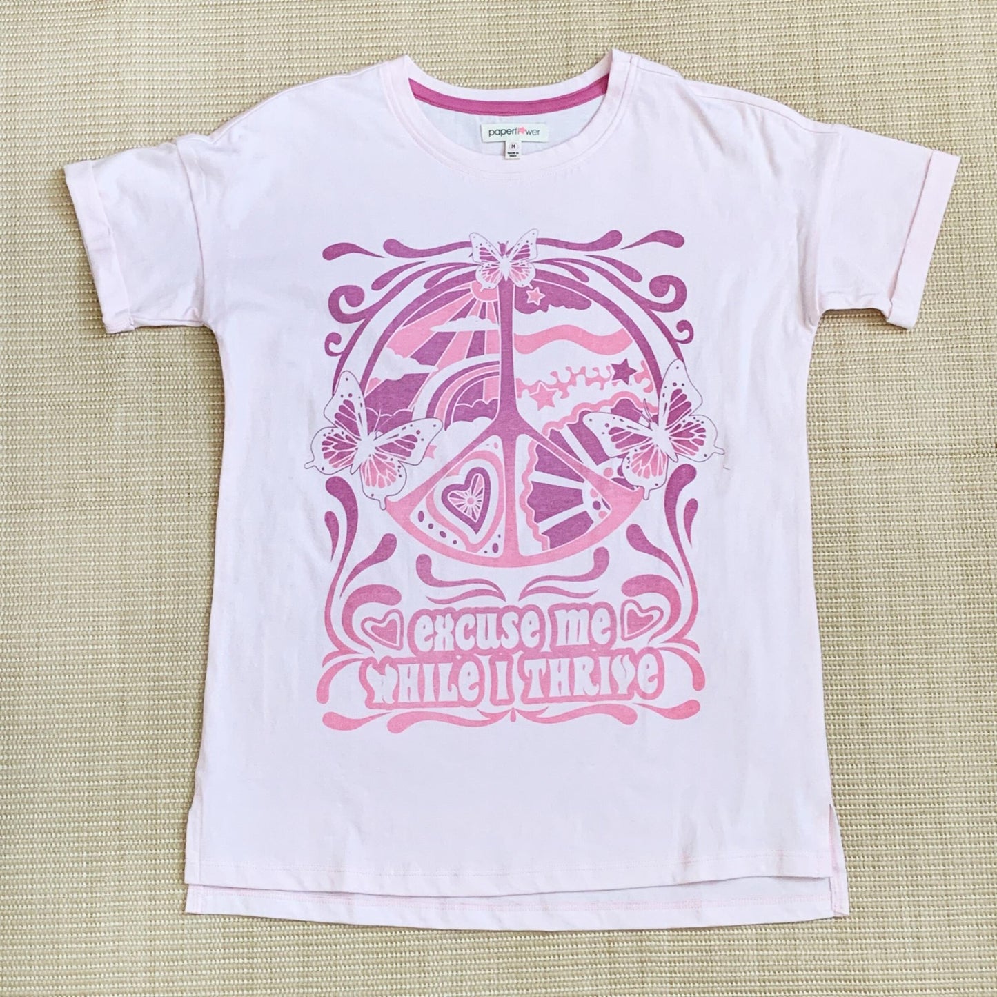 Thrive Butterfly Tee Clothing Paper Flower