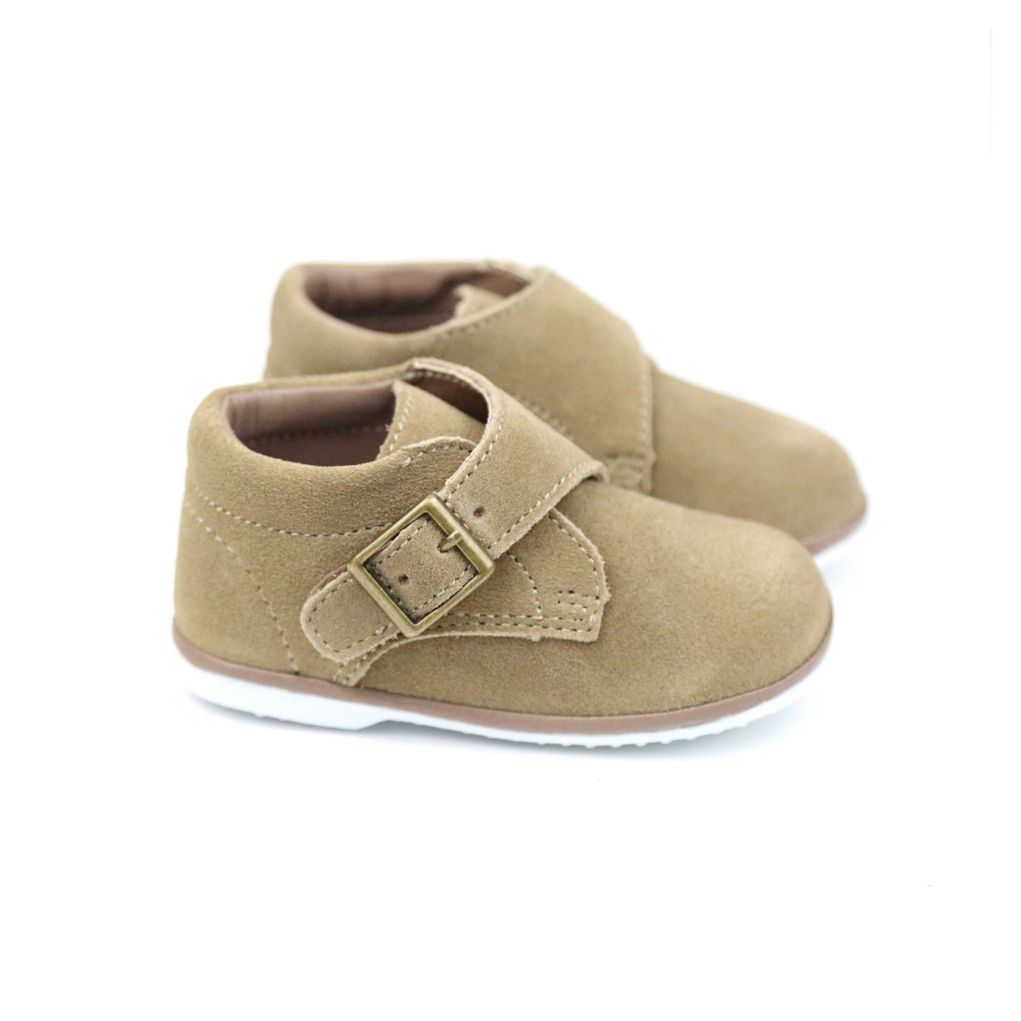Finch Velcro Bootie - Khaki Suede Shoes L'Amour