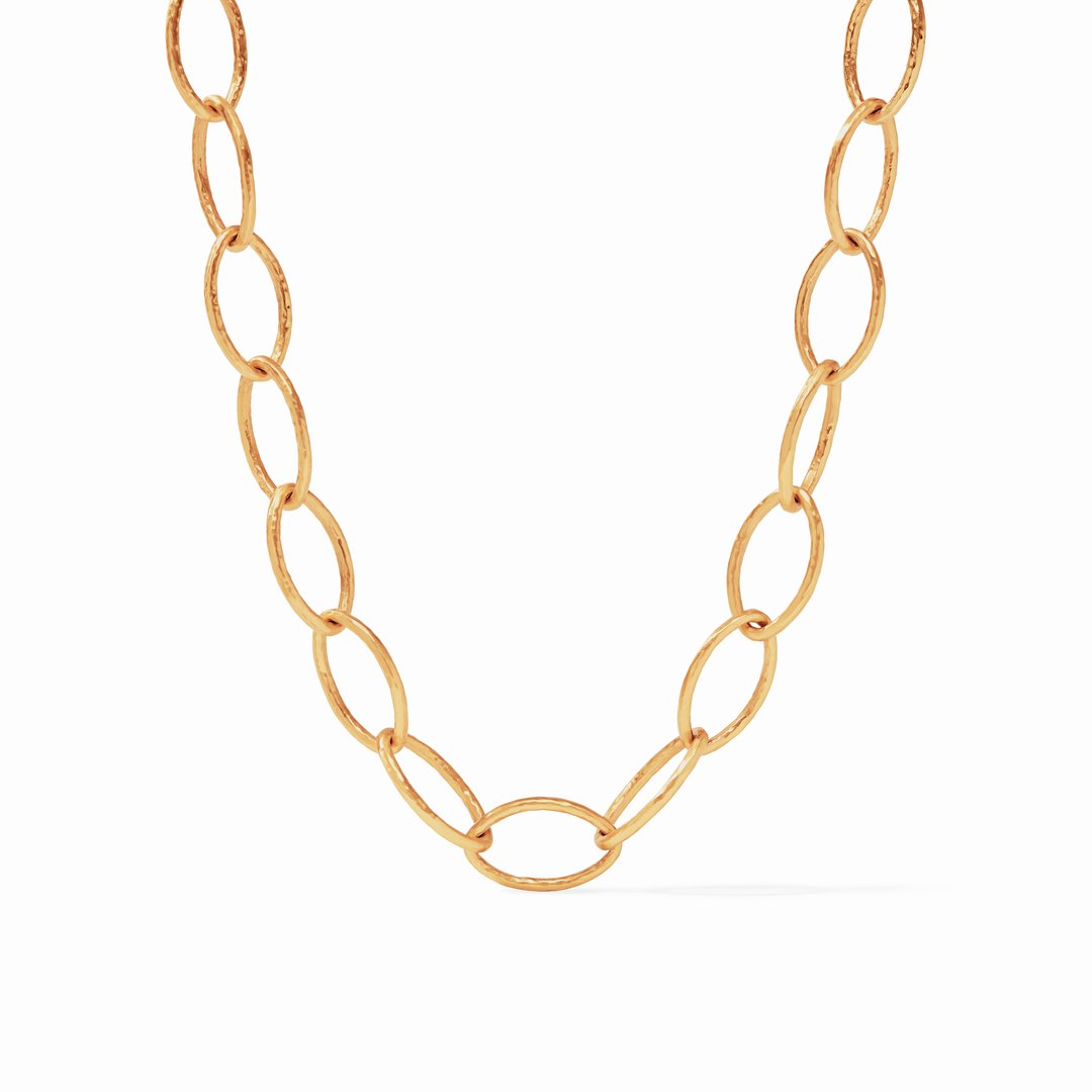 Fleur-de-Lis Link Necklace Gold Women's Jewelry Julie Vos