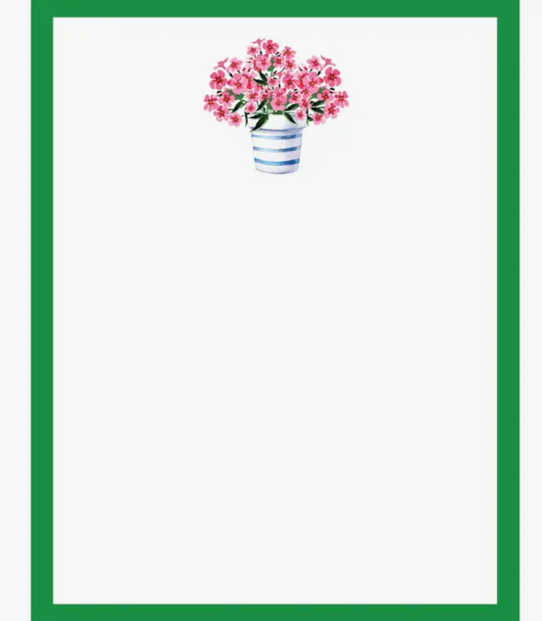 Pink Flowers Pot Notepad Gifts WH Hostess