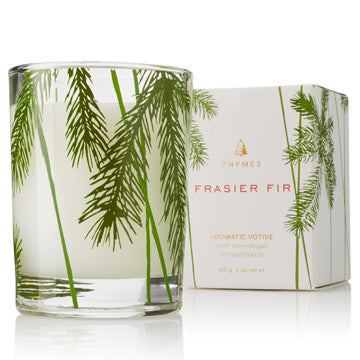 Frasier Fir Votive Candle Pine Needle Design Gifts Thymes
