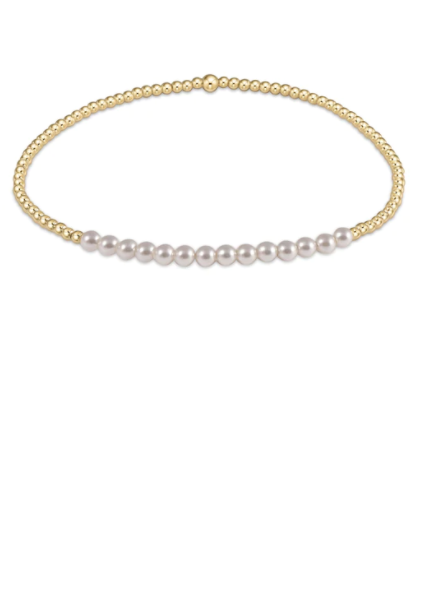Gold Bliss 2mm Bead Bracelet - Pearl Bracelets enewton   