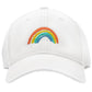 Kids Rainbow on White Baseball Hat Kids Misc Accessories Harding Lane   
