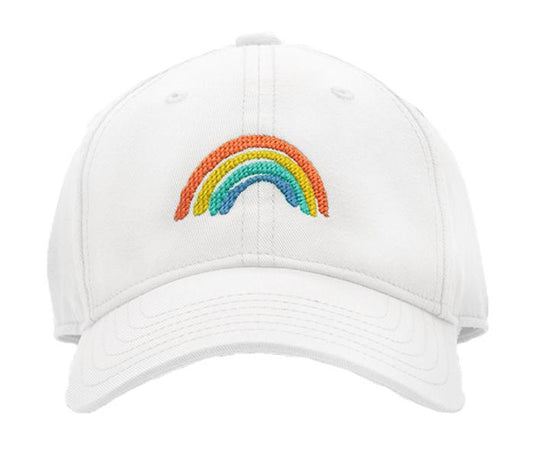 Kids Rainbow on White Baseball Hat Kids Misc Accessories Harding Lane   