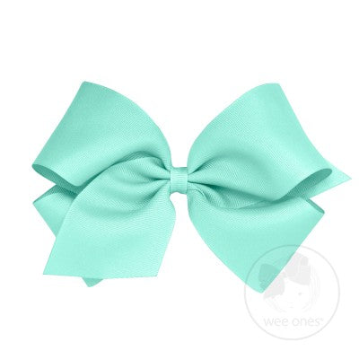 King Grosgrain Bow - New Aqua Accessories Wee Ones